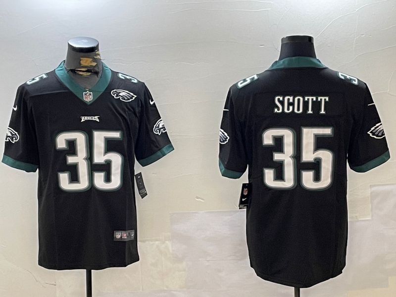 Men Philadelphia Eagles #35 Scott Black Second generation 2024 Nike Limited NFL Jersey style 2->philadelphia eagles->NFL Jersey